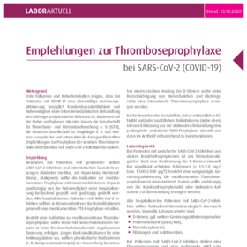 Thromboseprophylaxe SARS-CoV-2