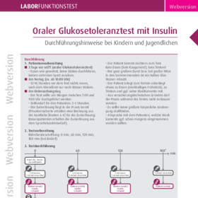 Oraler Glukosetoleranztest mit Insulin Kinder